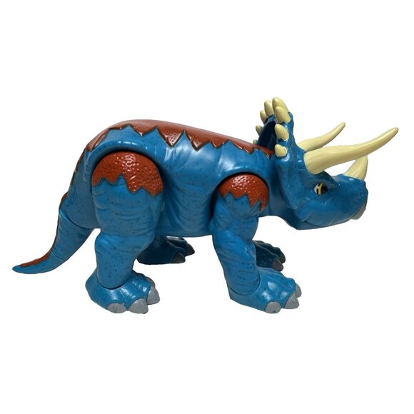 Fisher Price Imaginext Triceratops Jurassic World Dino Riders Dinosaur Lot of 3 - Picture 4 of 12